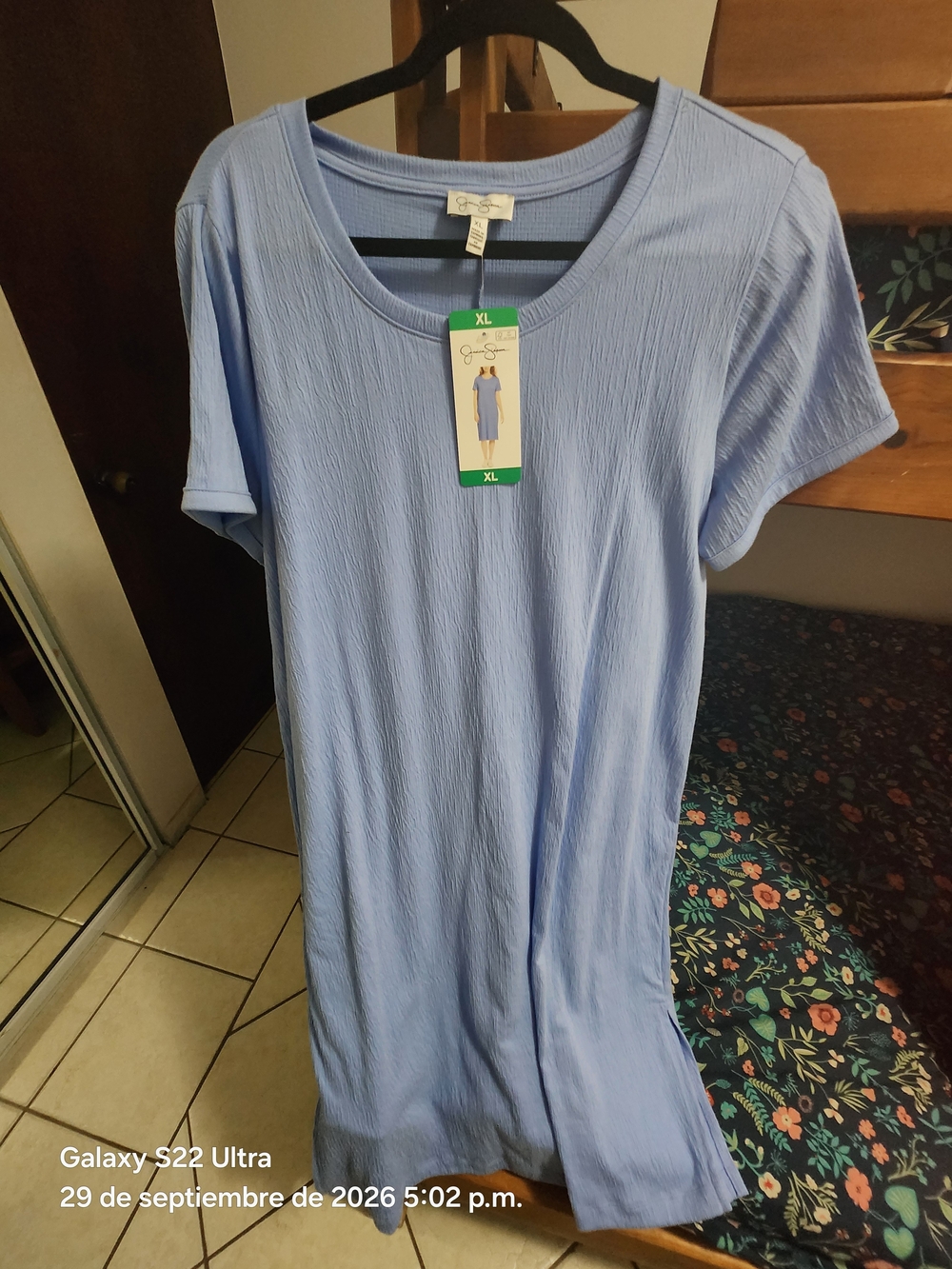 Jessica Simpson Light Blue Scoop Neck Tunic Dress